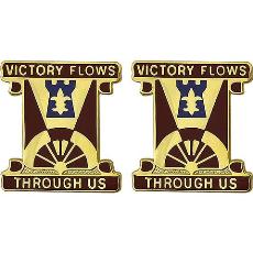 334th Transportation Battalion Unit Crest (Victory Flows Through Us)